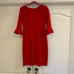 Red bell sleeve dress ❤️